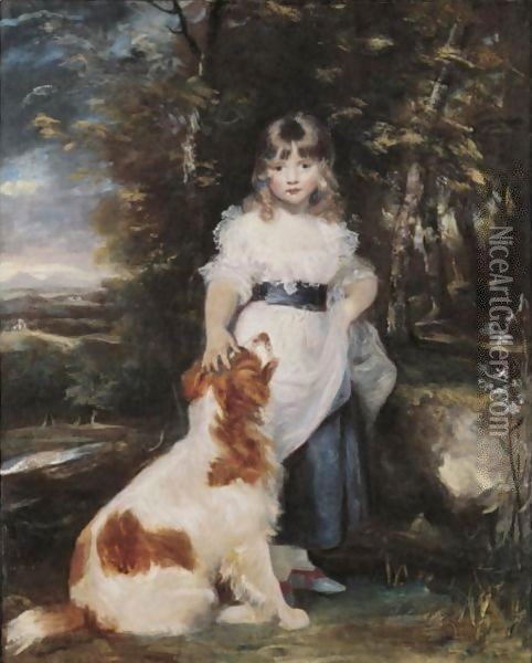 Portrait Of Miss Frances Harris Oil Painting - Sir Joshua Reynolds