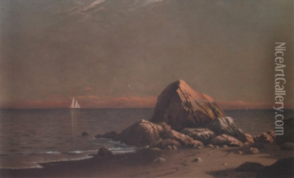 Sailing Along The Coast Oil Painting - Francis Augustus Silva