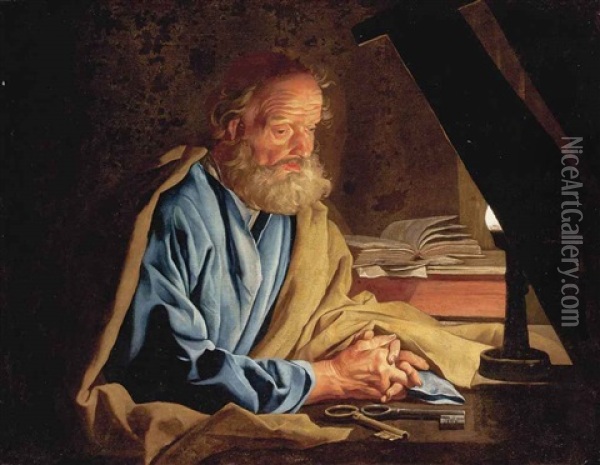 Saint Peter In Jail Oil Painting - Matthias Stom
