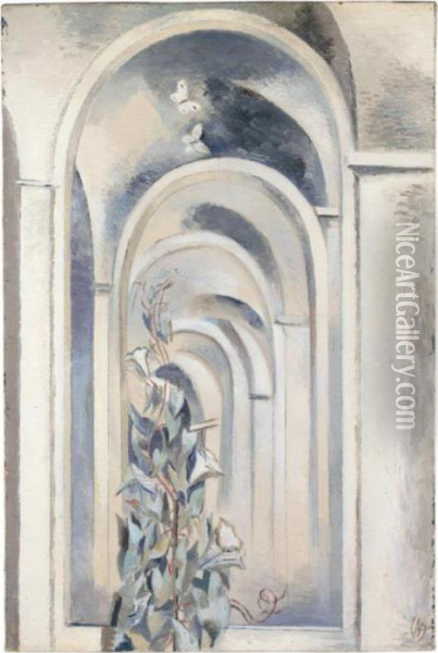 Mirrored Hall With Convolvulus Oil Painting - Paul Nash