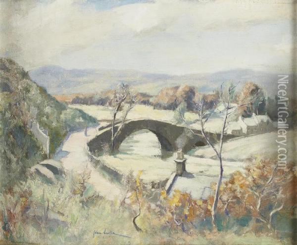 Bridge Over The River Oil Painting - John Smellie