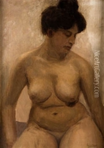 Desnudo Femenino Oil Painting - Gonzalo Bilbao Martinez