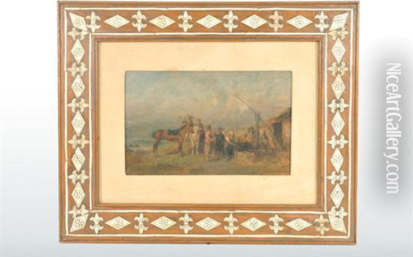 Descanso De La Batalla Oil Painting - Alfred Ritter von Malheim Friedlander