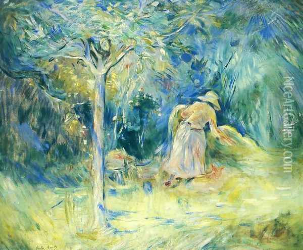 Haying At Mezy Oil Painting - Berthe Morisot