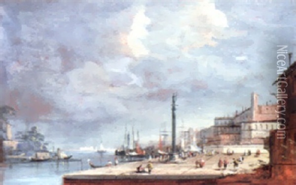 A Capriccio View Of Venice Oil Painting - Michele Marieschi