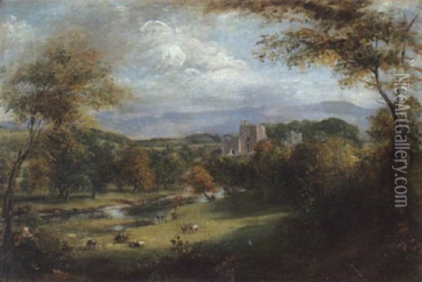 Brougham Castle Near Penrith, Westmorland Oil Painting - John Constable