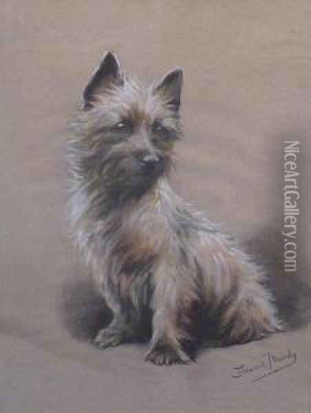Cairn Terrier Oil Painting - Fannie Moody