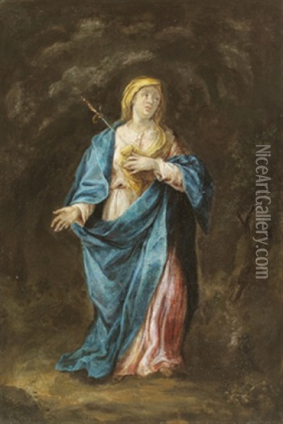 Maria Dolorosa Oil Painting - Martin Johann (Kremser Schmidt) Schmidt