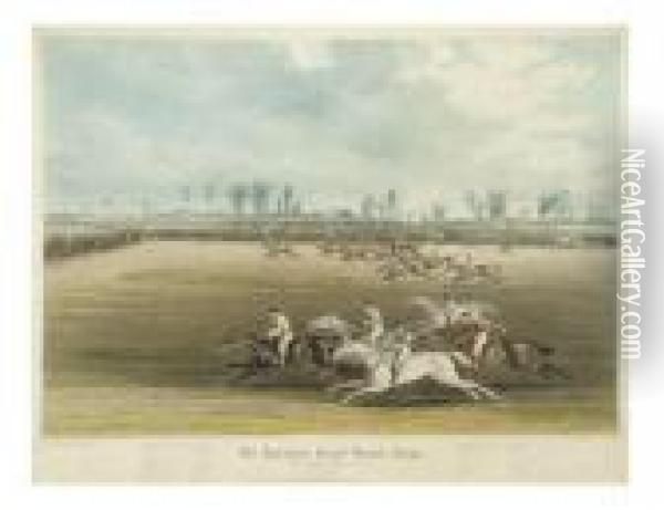 Aylesbury Grandsteeplechase, The Light Weight Stakes Oil Painting - James Pollard
