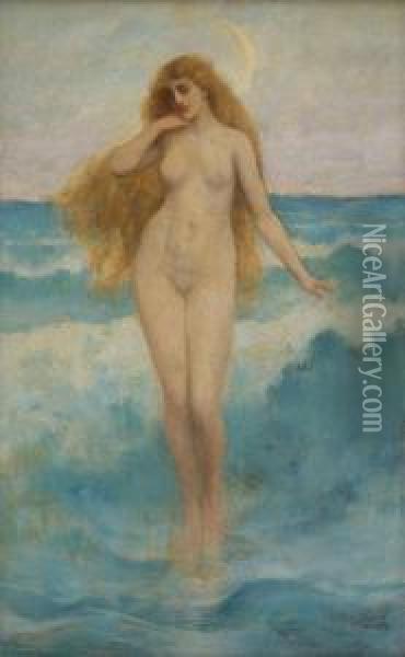 La Naissance De Venus Oil Painting - William A. Breakspeare