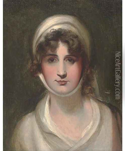 Portrait of Mary Siddons, bust-length Oil Painting - Sir Thomas Lawrence