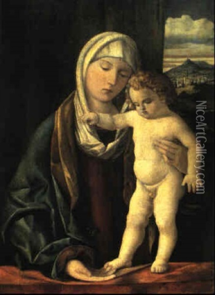 Madonna Con Il Bambino Oil Painting - Giovanni Bellini