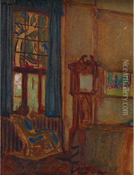 Interior Scene Oil Painting - James Edward Hervey MacDonald