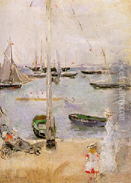 Vue De Cowes, Ile De Wight Oil Painting - Berthe Morisot