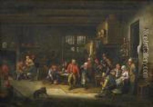In The Inn Oil Painting - Cornelis Dusart