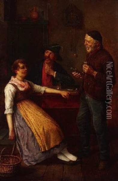 Der Ehevermittler Oil Painting - Hugo Wilhelm Kauffmann