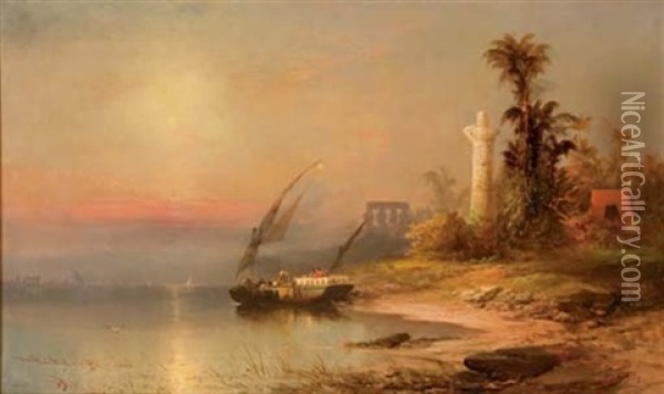 Sunset In The Orient Oil Painting - Franklin Dullin Briscoe