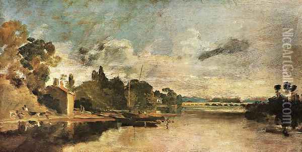 The Thames near Walton Bridges Oil Painting - Joseph Mallord William Turner