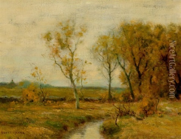Autumn In The Mohawk Valley, New York Oil Painting - Bruce Crane