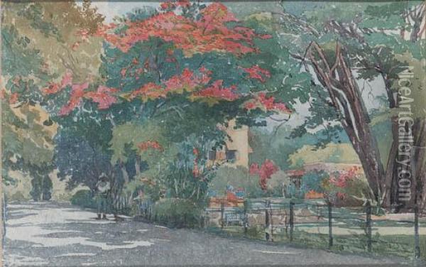 Eight Views In Barbados Oil Painting - Lionel Grimston Fawkes