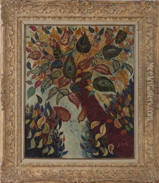 Tree With Autumn Leaves Oil Painting - Seraphine Louis