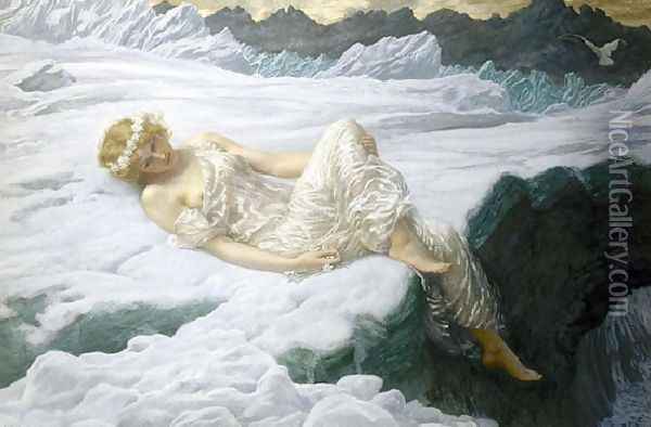 Heart Of Snow Oil Painting - Edward Robert Hughes R.W.S.