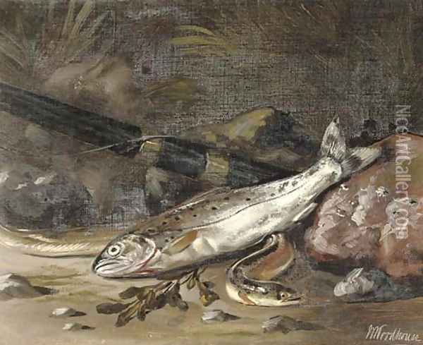 An evening's catch Oil Painting - William Woodhouse
