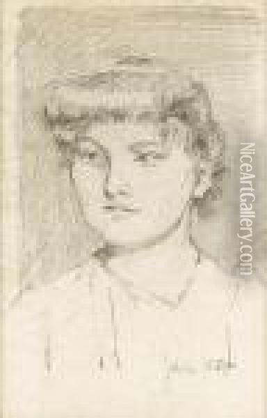 Portrait Eines Jungen Madchens Oil Painting - Egon Schiele