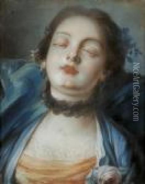 Jeune Fille Endormie Oil Painting - Francois Boucher
