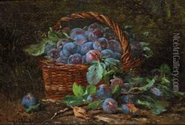 Paniers De Prunes Oil Painting - Eugene Claude