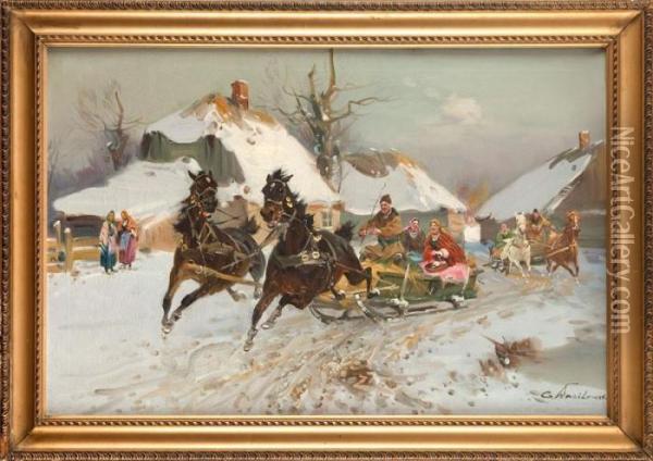 Sanna Oil Painting - Ignacy (Czeslaw Wasilewski) Zygmuntowicz