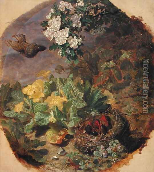The Four Seasons- Spring, 1872 Oil Painting - Eloise Harriet Stannard