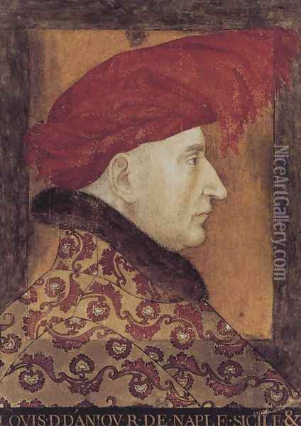 Portrait of Louis II, Duke of Anjou Oil Painting - Unknown Painter