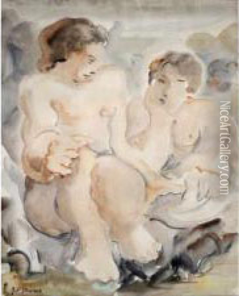 Nus Feminins Oil Painting - Jean-Francois Thomas