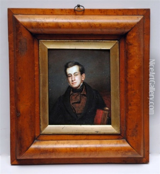 Portrait Of A Young Gentleman Oil Painting - Robert M. Pratt