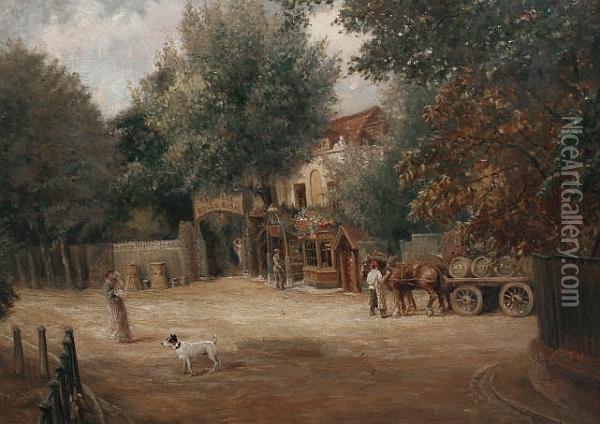 The Old Bull And Bush, Hampstead Heath Oil Painting - Frederick Mcnamara Evans
