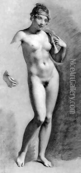 Standing Female Nude Oil Painting - Pierre-Paul Prud'hon