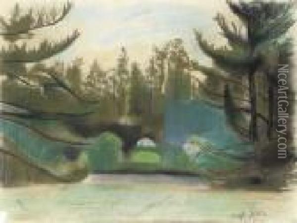 Landscape, Iii Oil Painting - Joseph Stella