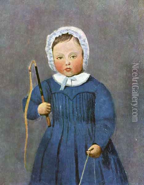 Porträt Louis Robert als Kind Oil Painting - Jean-Baptiste-Camille Corot