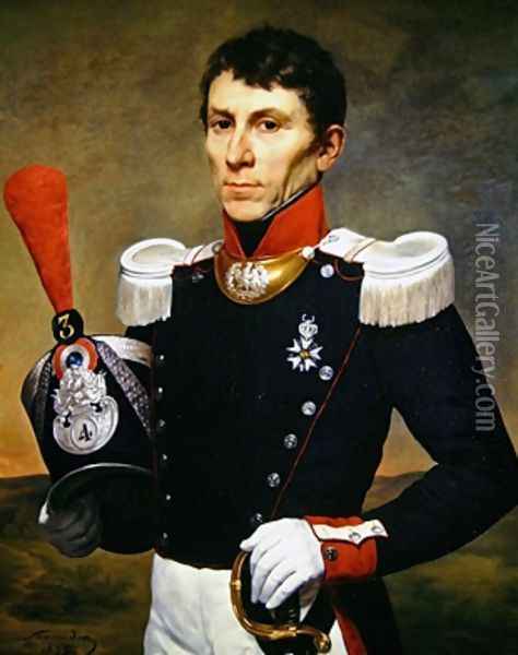 Portrait of a Soldier Oil Painting - Alphonse Lavaudan