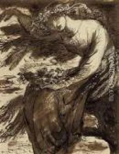 Ophelia Oil Painting - Dante Gabriel Rossetti