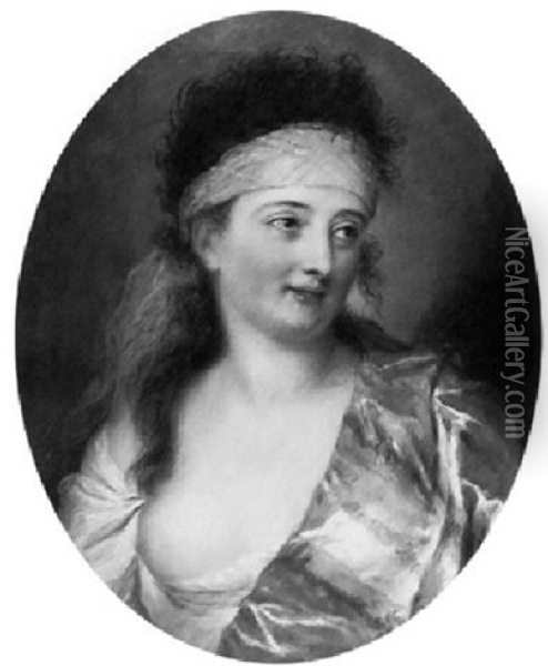 Portrait Of A Lady Oil Painting - Anna Dorothea Lisiewski