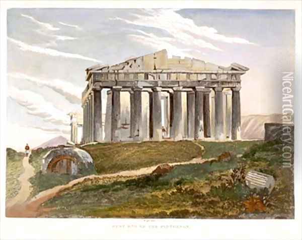 West end of the Parthenon Oil Painting - William Cole