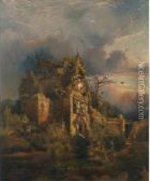 Haunted House Oil Painting - Thomas Moran