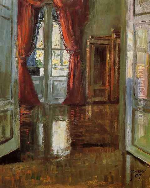 View Into The Apartment Of Leopold And Marie Czihaczek Oil Painting - Egon Schiele