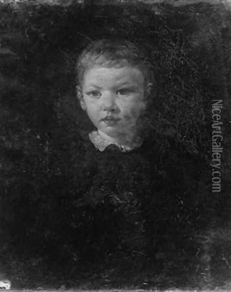 Ideal Head of a Boy (George Spencer Fuller) Oil Painting - George Fuller