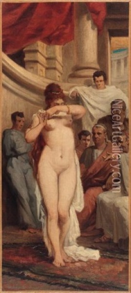 Herodiade (study) Oil Painting - Alexandre Abel Denis de Pujol