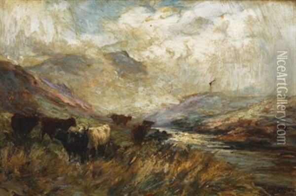 A West Highland Glen Oil Painting - Joseph Milne