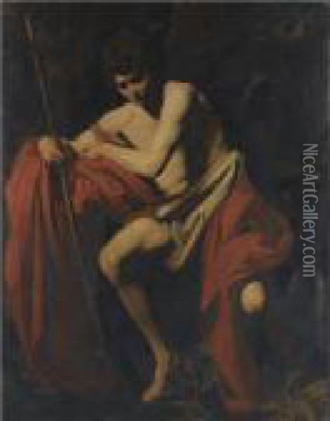 Saint John The Baptist Oil Painting - Michelangelo Merisi Da Caravaggio
