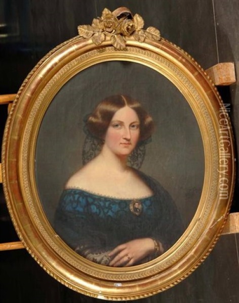 Portrait D'une Dame De Qualite Oil Painting - Fanny (Fanny Corr) Geefs